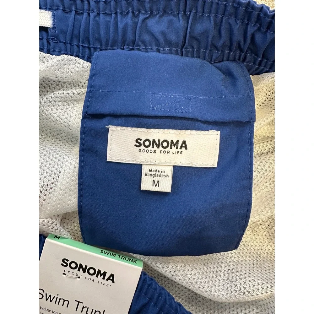 SONOMA Kohls Men's Rainbow Pride Flag Swim Trunks NWT Travel Vacation Medium